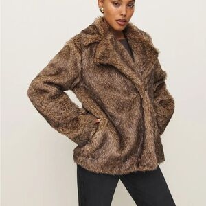 Reformation Ellie Faux Fur Coat